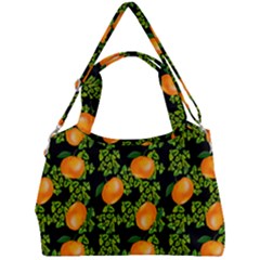 Citrus Tropical Orange Black Double Compartment Shoulder Bag