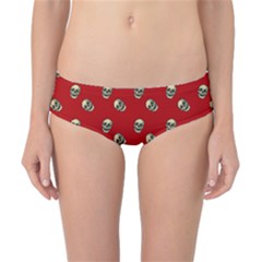 Skull Red Pattern Classic Bikini Bottoms by snowwhitegirl