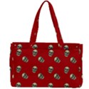 Skull Red Pattern Canvas Work Bag View2