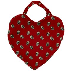 Skull Red Pattern Giant Heart Shaped Tote by snowwhitegirl