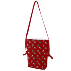 Skull Red Pattern Folding Shoulder Bag by snowwhitegirl