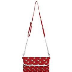 Skull Red Pattern Mini Crossbody Handbag by snowwhitegirl