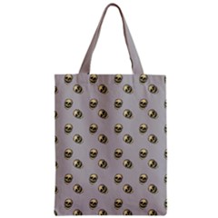 Skull Grey Pattern Zipper Classic Tote Bag by snowwhitegirl