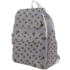 Skull Grey Pattern Top Flap Backpack