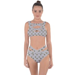 Skull Grey Pattern Bandaged Up Bikini Set  by snowwhitegirl