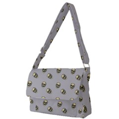 Skull Grey Pattern Full Print Messenger Bag by snowwhitegirl