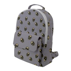 Skull Grey Pattern Flap Pocket Backpack (large) by snowwhitegirl