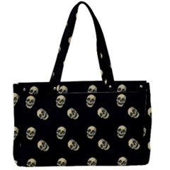 Skull Black Pattern Canvas Work Bag