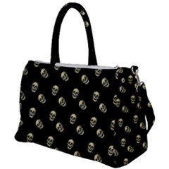 Skull Black Pattern Duffel Travel Bag by snowwhitegirl