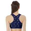 Eyes Blue Plaid Sports Bra with Border View2