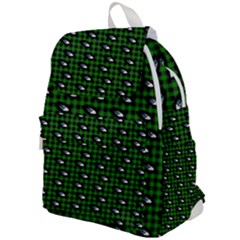 Eyes Green Plaid Top Flap Backpack