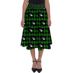 Eyes Green Plaid Perfect Length Midi Skirt by snowwhitegirl