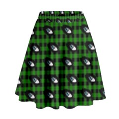 Eyes Green Plaid High Waist Skirt by snowwhitegirl