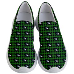 Eyes Green Plaid Women s Lightweight Slip Ons by snowwhitegirl