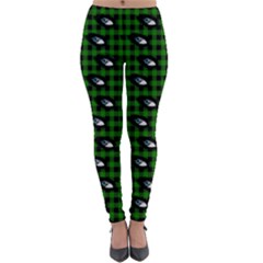 Eyes Green Plaid Lightweight Velour Leggings by snowwhitegirl