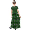 Eyes Green Plaid Kids  Short Sleeve Maxi Dress View2