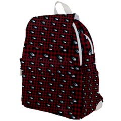 Eyes Red Plaid Top Flap Backpack