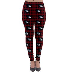 Eyes Red Plaid Lightweight Velour Leggings by snowwhitegirl