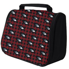 Eyes Red Plaid Full Print Travel Pouch (big)