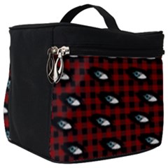 Eyes Red Plaid Make Up Travel Bag (big)