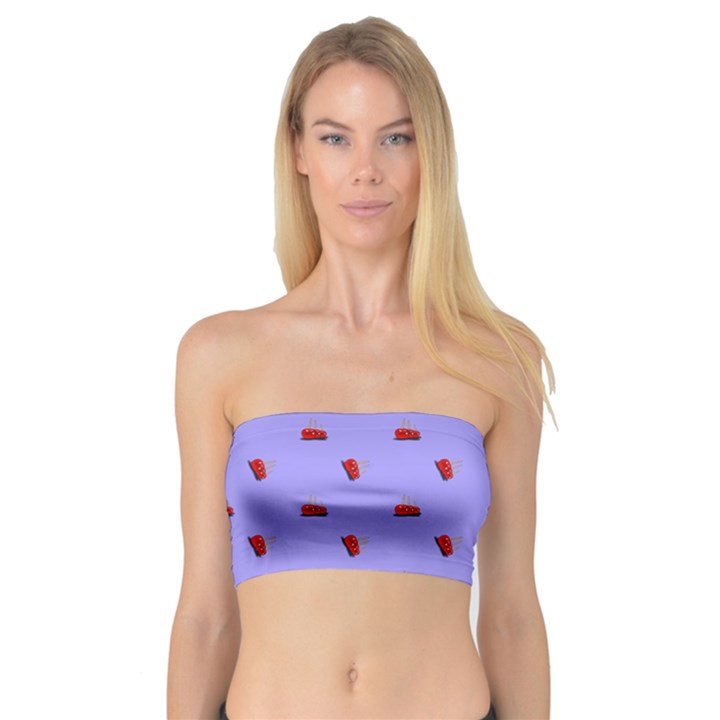 Candy Apple Lilac Pattern Bandeau Top