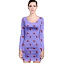 Candy Apple Lilac Pattern Long Sleeve Bodycon Dress View1