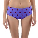 Candy Apple Lilac Pattern Reversible Mid-Waist Bikini Bottoms View1