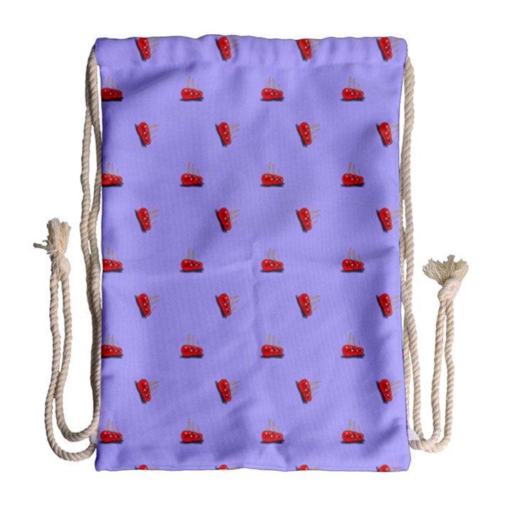 Candy Apple Lilac Pattern Drawstring Bag (Large)