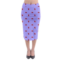 Candy Apple Lilac Pattern Midi Pencil Skirt by snowwhitegirl