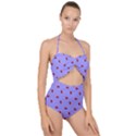 Candy Apple Lilac Pattern Scallop Top Cut Out Swimsuit View1