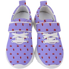 Candy Apple Lilac Pattern Kids  Velcro Strap Shoes by snowwhitegirl