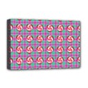 Peppermint Candy Pink Plaid Deluxe Canvas 18  x 12  (Stretched) View1