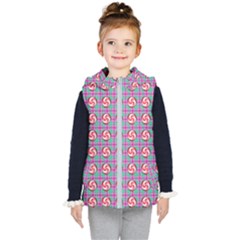 Peppermint Candy Pink Plaid Kids  Hooded Puffer Vest