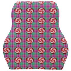 Peppermint Candy Pink Plaid Car Seat Velour Cushion  by snowwhitegirl