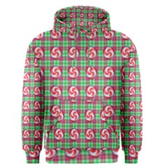 Peppermint Candy Green Plaid Men s Pullover Hoodie by snowwhitegirl