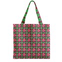 Peppermint Candy Green Plaid Zipper Grocery Tote Bag View2