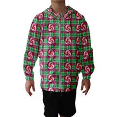 Peppermint Candy Green Plaid Hooded Windbreaker (kids) by snowwhitegirl