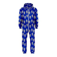 Silver Stars Royal Blue Hooded Jumpsuit (kids)