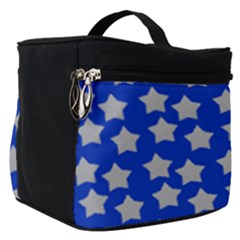 Silver Stars Royal Blue Make Up Travel Bag (small) by snowwhitegirl