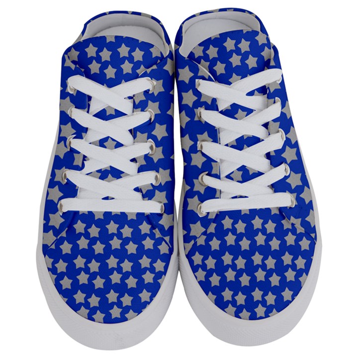 Silver Stars Royal Blue Half Slippers