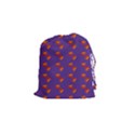 Kawaii Pumpkin Purple Drawstring Pouch (Small) View1