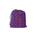 Kawaii Pumpkin Purple Drawstring Pouch (Small) View2