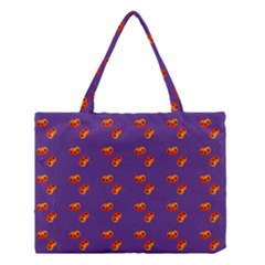 Kawaii Pumpkin Purple Medium Tote Bag by snowwhitegirl