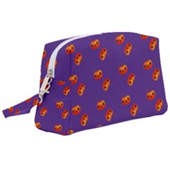 Kawaii Pumpkin Purple Wristlet Pouch Bag (large)