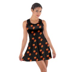 Kawaii Pumpkin Black Cotton Racerback Dress by snowwhitegirl