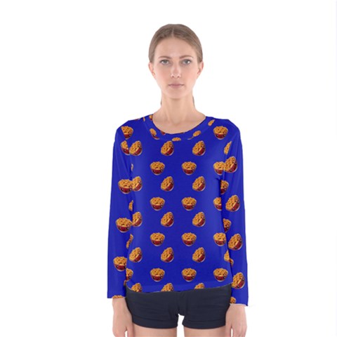 Kawaii Chips Blue Women s Long Sleeve Tee by snowwhitegirl