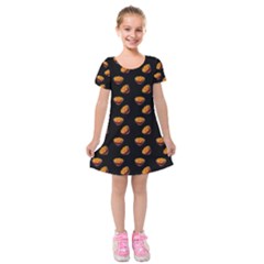 Kawaii Chips Black Kids  Short Sleeve Velvet Dress by snowwhitegirl