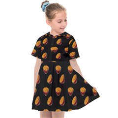 Kawaii Chips Black Kids  Sailor Dress by snowwhitegirl