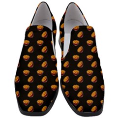 Kawaii Chips Black Slip On Heel Loafers