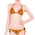 Halloween Treats Pattern Orange Classic Bikini Set View1